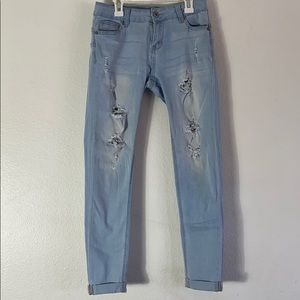 Light wash jeans